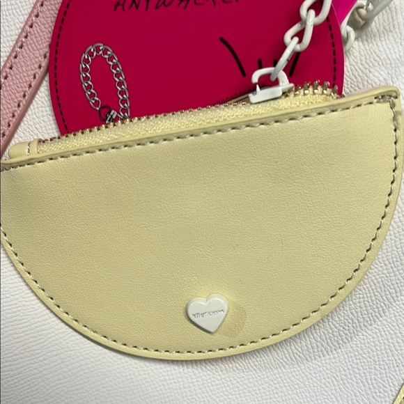 Betsey Johnson | Multi-Colored Tote w/ Crossbody & Bag Charm - Picture 4 of 12